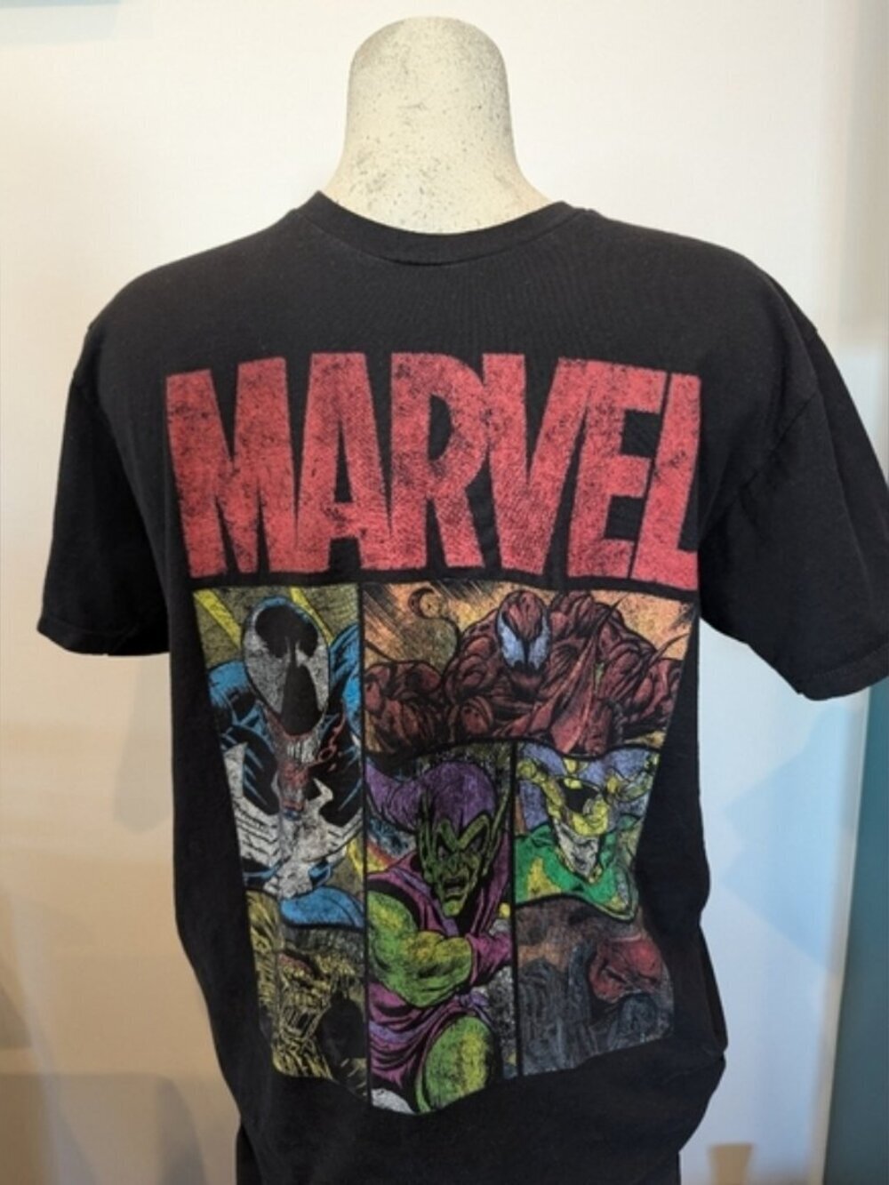 MARVEL Villain T-Shirt Black Men's  Sz L Marvel Comics Jersey Cotton